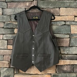 Men’s Scully Leather Vest Size Medium